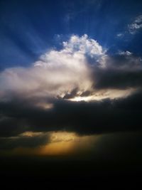 Low angle view of cloudy sky