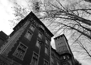 Low angle view of buildings against sky