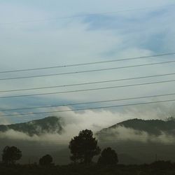 Scenic view of landscape against cloudy sky