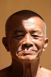 Close-up portrait of a man