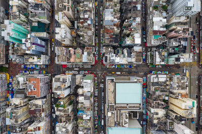 Aerial view of buildings in city