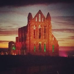 Old ruins at sunset