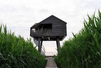Low angle view of built structure against sky