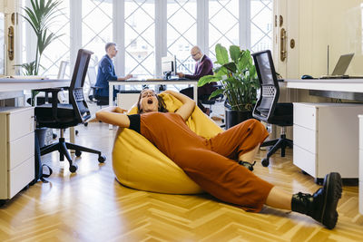 People working on table