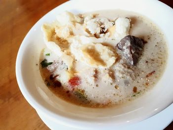 Close-up of ice cream in plate