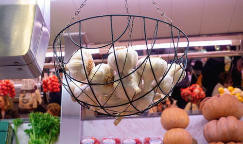 Close-up of fruits for sale at market stall