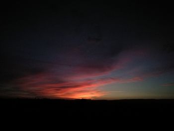 Low angle view of sky at night