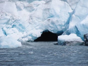 Scenic view of frozen sea