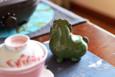Close-up of food on table