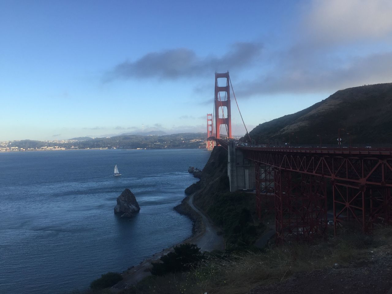 SUSPENSION BRIDGE OVER SEA