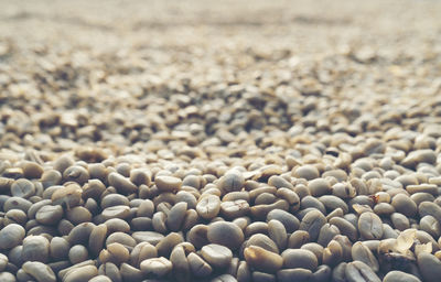 Close-up of stones on beach