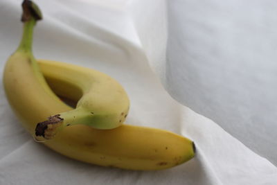 High angle view of bananas on table