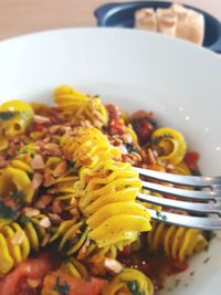 Close-up of food in plate