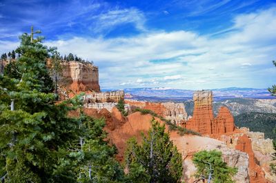 Panoramic view of fort against sky