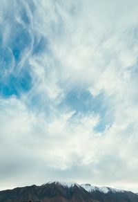 Low angle view of mountains against sky