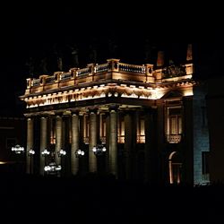 View of illuminated building at night