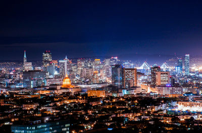 City skyline at night