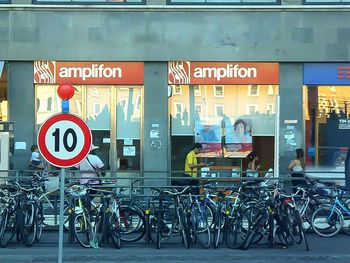 Bicycles in store