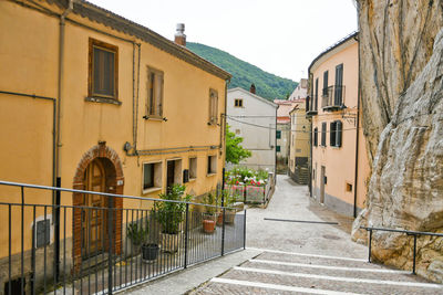 A street of pietrabbondante,a village of molise region, italy.