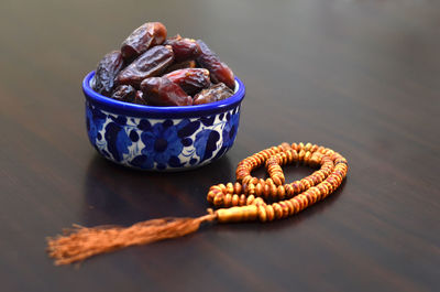 Close-up of bread in plate