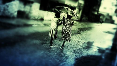 Close-up of wet toy in water