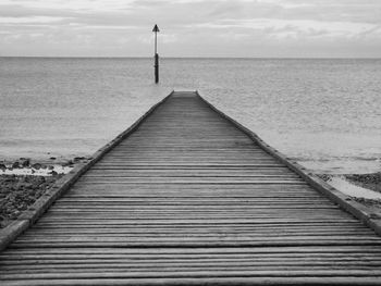 Pier over sea against sky