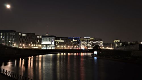 Illuminated city at night