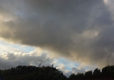 Low angle view of cloudy sky