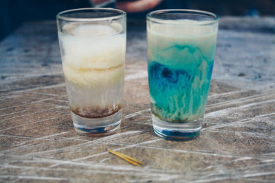 Close-up of drink on table