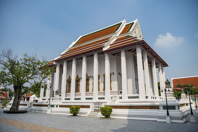 Low angle view of building against clear sky