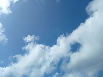 Low angle view of clouds in sky