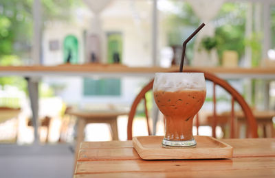 Close-up of drink on table