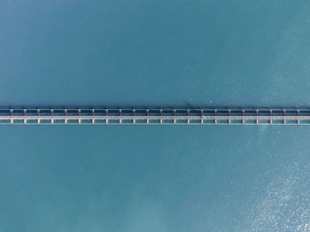 Aerial view of bridge over sea