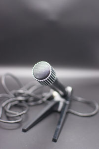 Close-up of microphone