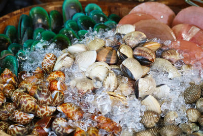 Close-up of onions for sale in market