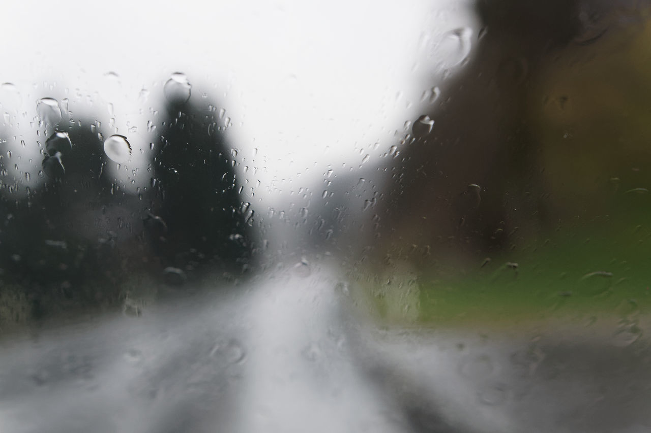 WATER DROPS ON GLASS WINDOW