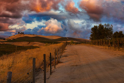 Scenic view of land against sky