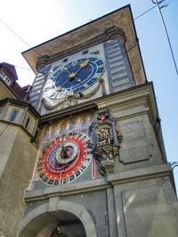 Low angle view of clock tower