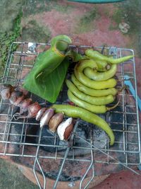 High angle view of vegetables