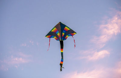 Low angle view of kite against sky