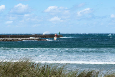 Scenic view of sea against sky