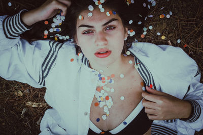 Close-up portrait of young woman