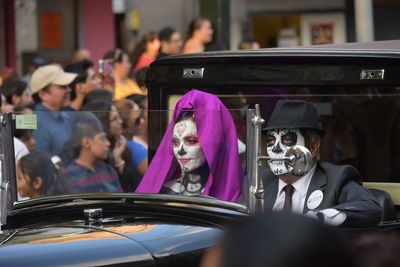 Group of people in car