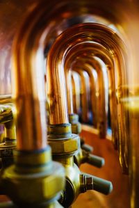 Close-up of metallic structure in building