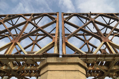 Low angle view of bridge against sky