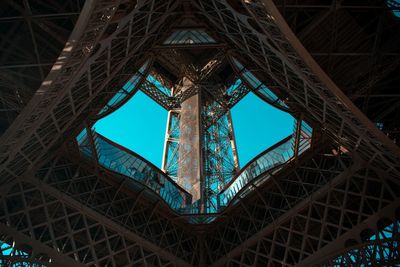 Low angle view of eiffel tower