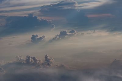 Scenic view of cloudy sky during sunset