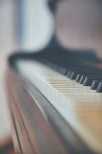 Close-up of piano keys