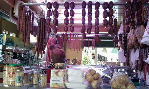 View of market stall