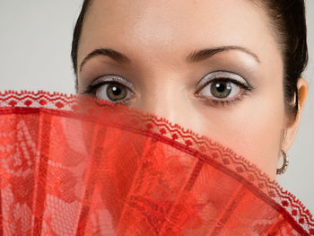 Close-up portrait of young woman